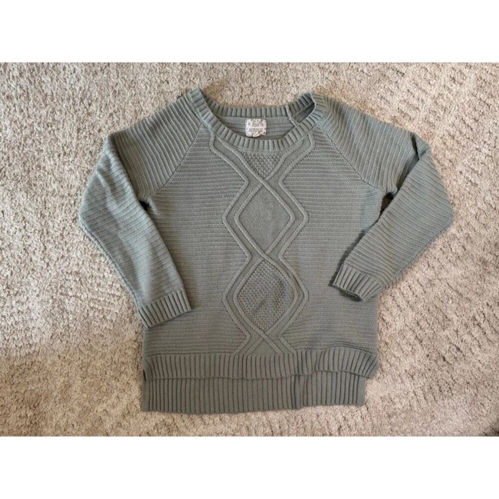 Pink Republic Sage crewneck cable knit sweater - size XL